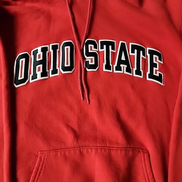 Ohio State Hoodie Mens Small Red Champion Sweatshirt Pullover Buckeyes OSU - Picture 2 of 4